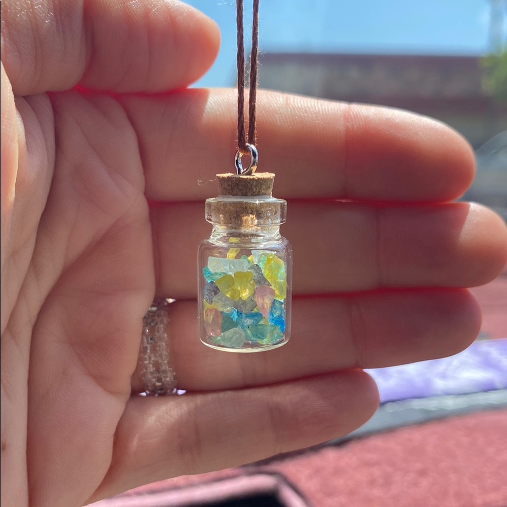 Colorful Crystal Pendant Necklace
